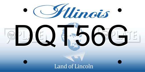 DQT56G Illinois License Plate
