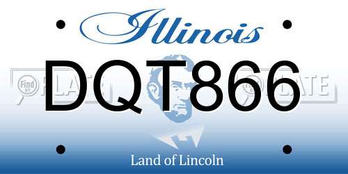 DQT866 Illinois License Plate