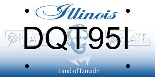 DQT95I Illinois License Plate
