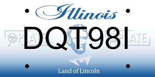DQT98I Illinois License Plate