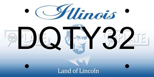 DQTY32 Illinois License Plate