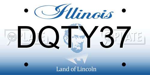 DQTY37 Illinois License Plate