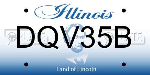 DQV35B Illinois License Plate