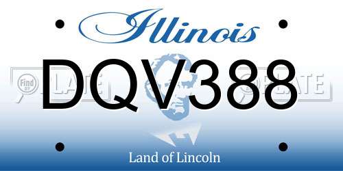 DQV388 Illinois License Plate
