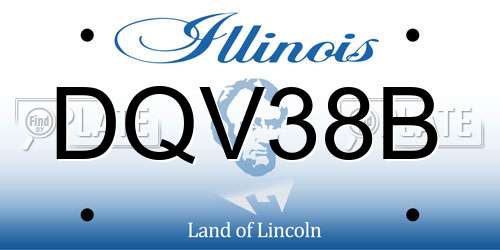 DQV38B Illinois License Plate