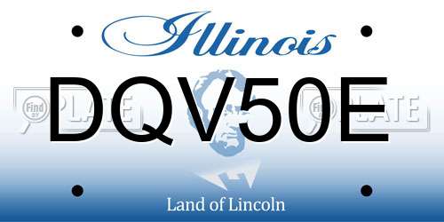 DQV50E Illinois License Plate