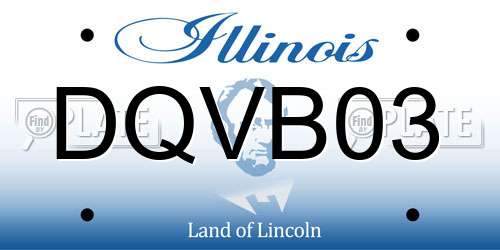 DQVB03 Illinois License Plate
