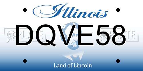 DQVE58 Illinois License Plate