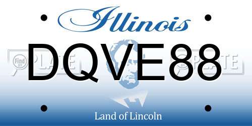 DQVE88 Illinois License Plate