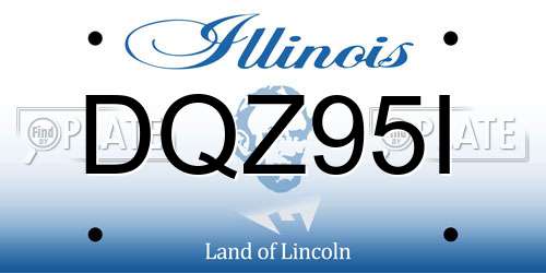 DQZ95I Illinois License Plate