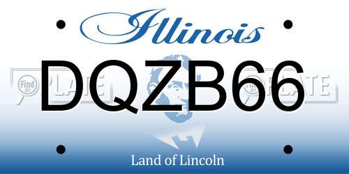 DQZB66 Illinois License Plate