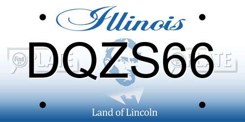 DQZS66 Illinois License Plate