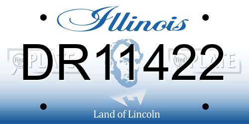 DR11422 Illinois License Plate