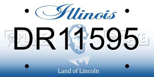 DR11595 Illinois License Plate