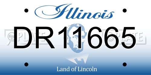 DR11665 Illinois License Plate