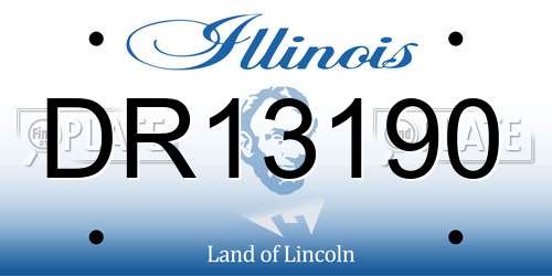 DR13190 Illinois License Plate