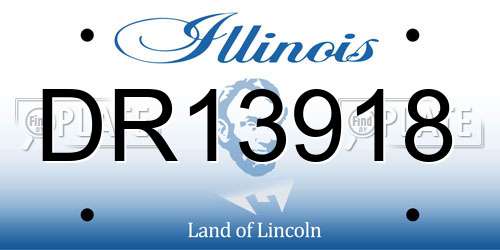 DR13918 Illinois License Plate