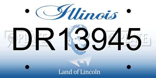 DR13945 Illinois License Plate