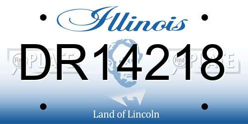 DR14218 Illinois License Plate