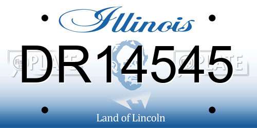DR14545 Illinois License Plate
