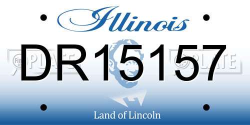 DR15157 Illinois License Plate