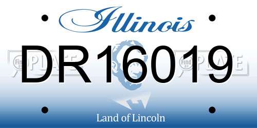 DR16019 Illinois License Plate