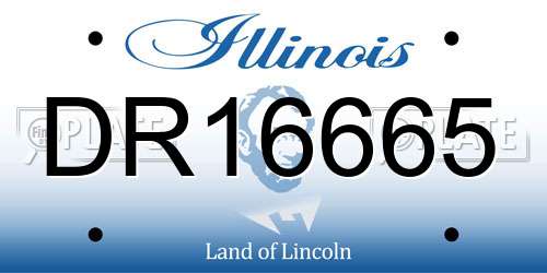 DR16665 Illinois License Plate