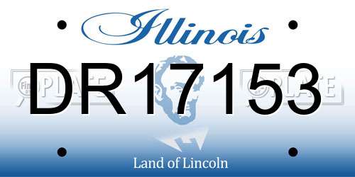 DR17153 Illinois License Plate