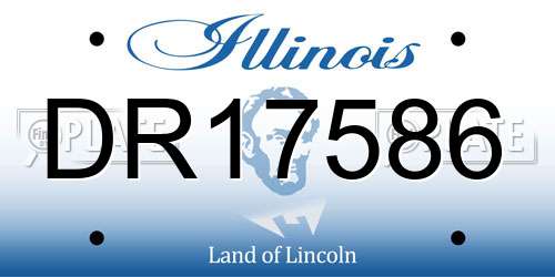 DR17586 Illinois License Plate