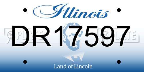 DR17597 Illinois License Plate