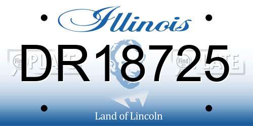 DR18725 Illinois License Plate