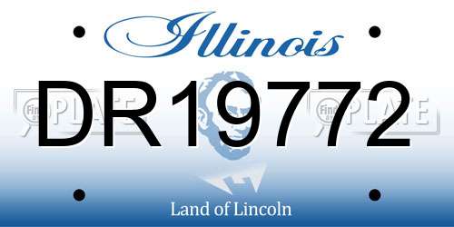 DR19772 Illinois License Plate