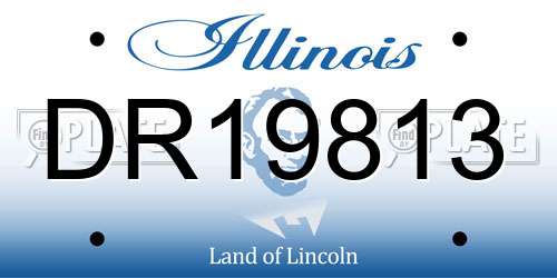 DR19813 Illinois License Plate