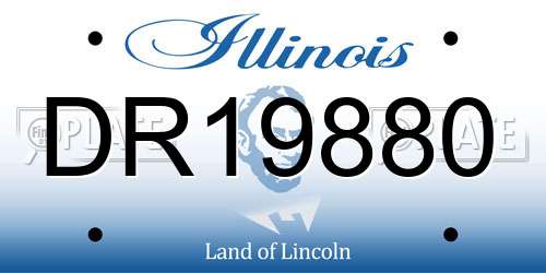 DR19880 Illinois License Plate