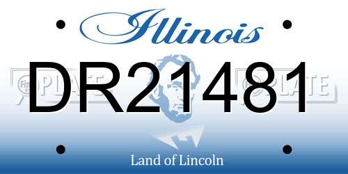 DR21481 Illinois License Plate