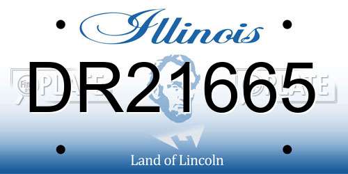 DR21665 Illinois License Plate