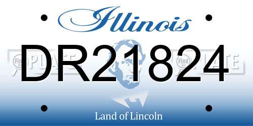 DR21824 Illinois License Plate