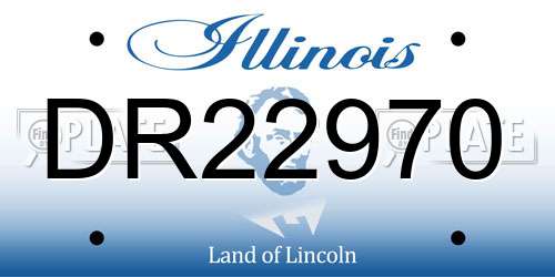 DR22970 Illinois License Plate