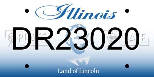 DR23020 Illinois License Plate