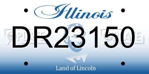 DR23150 Illinois License Plate