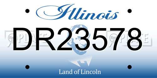 DR23578 Illinois License Plate