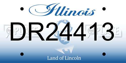 DR24413 Illinois License Plate