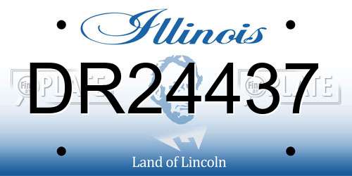 DR24437 Illinois License Plate