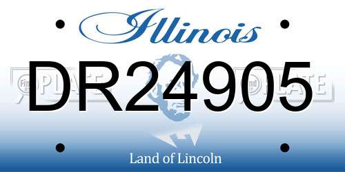 DR24905 Illinois License Plate