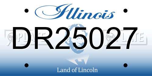 DR25027 Illinois License Plate