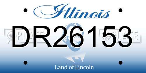 DR26153 Illinois License Plate