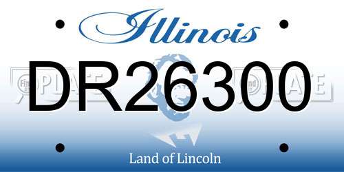 DR26300 Illinois License Plate