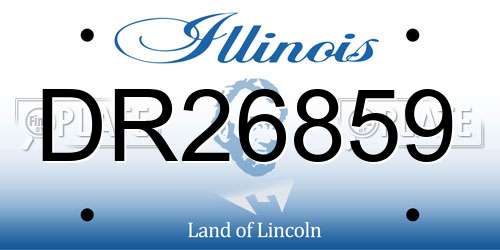 DR26859 Illinois License Plate