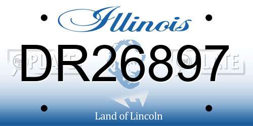DR26897 Illinois License Plate