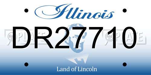 DR27710 Illinois License Plate